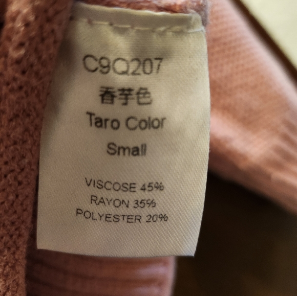 Pink sweater 💗, qtr button up,small - Picture 2 of 3